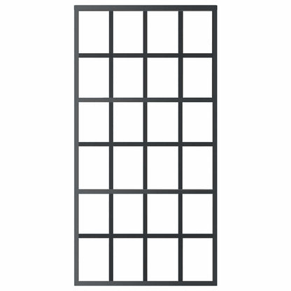 vidaXL Sliding Door ESG Glass and Aluminium 102x205 cm Black