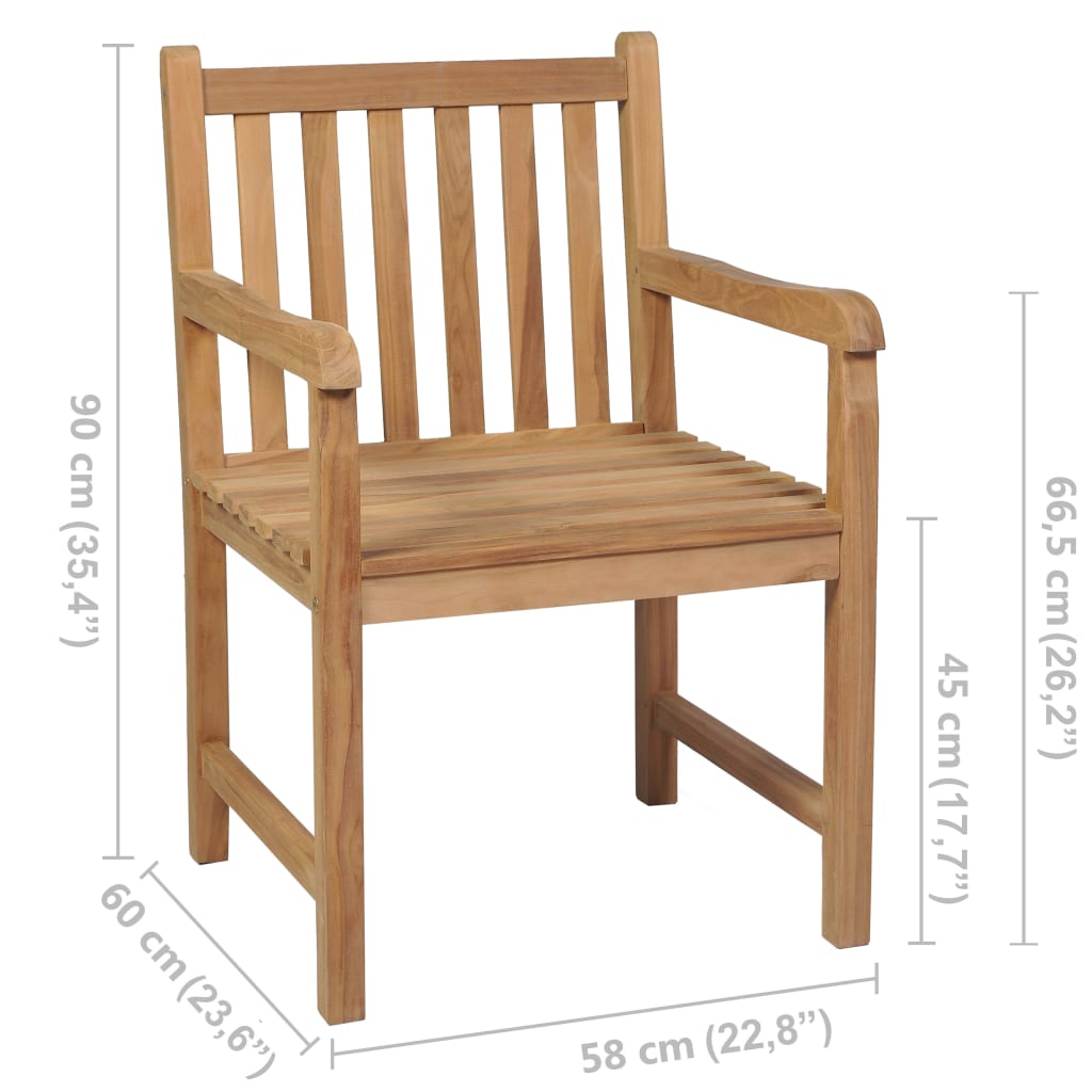 vidaXL Outdoor Chair | Set of 4 | Brown
