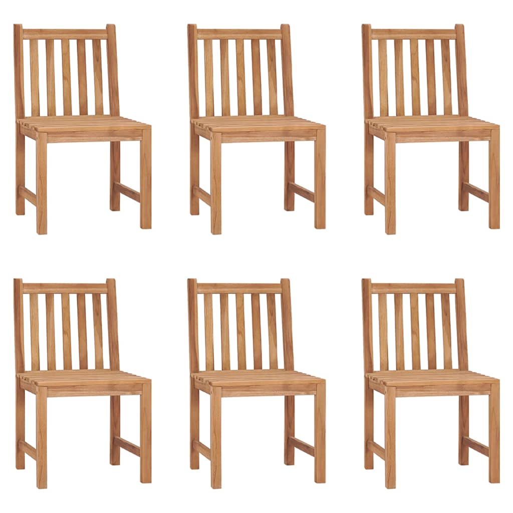 vidaXL Garden Chairs 6 pcs Solid Teak Wood