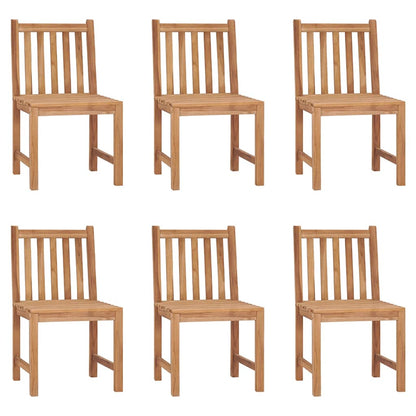 vidaXL Garden Chairs 6 pcs Solid Teak Wood