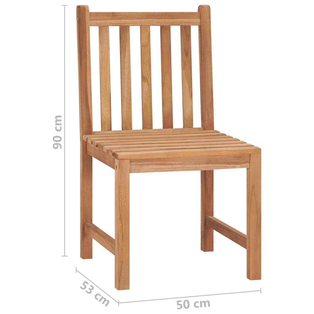 vidaXL Garden Chairs 8 pcs Solid Teak Wood
