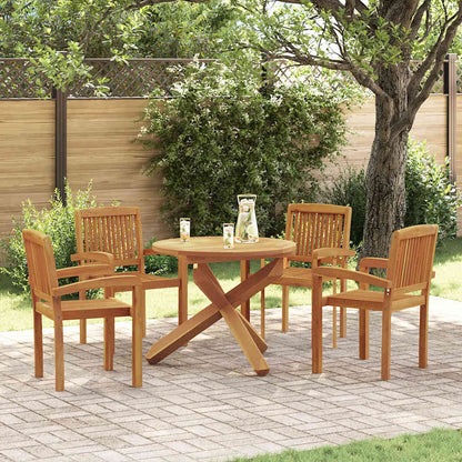 vidaXL Garden Dining Set | Natural Teak | Solid teak wood | Standard
