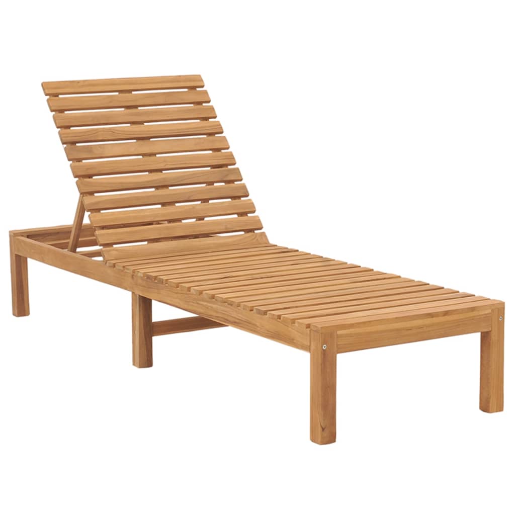 vidaXL Sun Lounger | Set of 2 | Teak | Solid Teak Wood | 200cm long