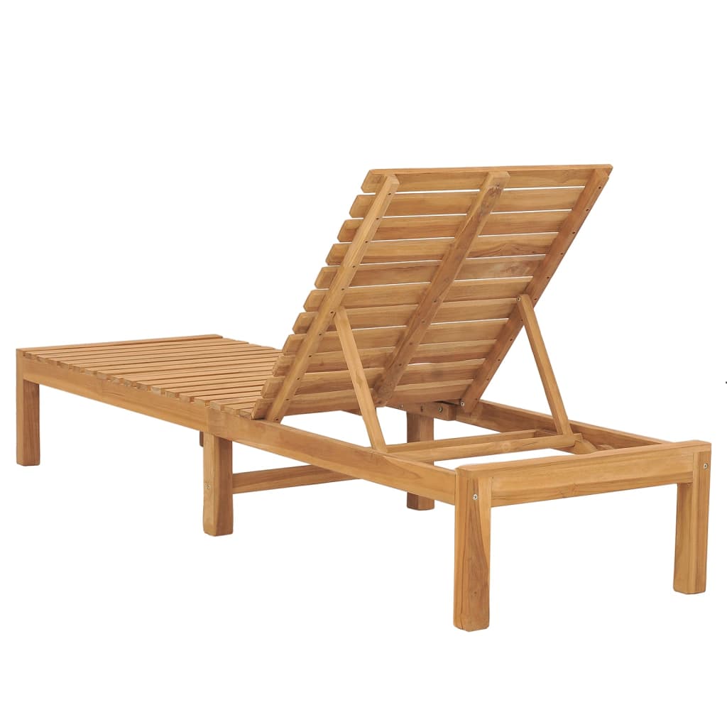 vidaXL Sun Lounger | Set of 2 | Teak | Solid Teak Wood | 200cm long