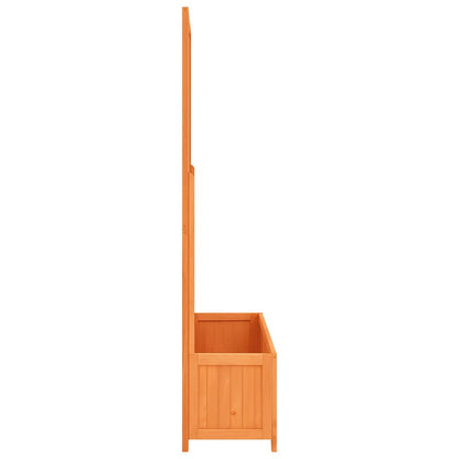 vidaXL Planter with Trellis Brown 70x30x135 cm Solid Wood Fir