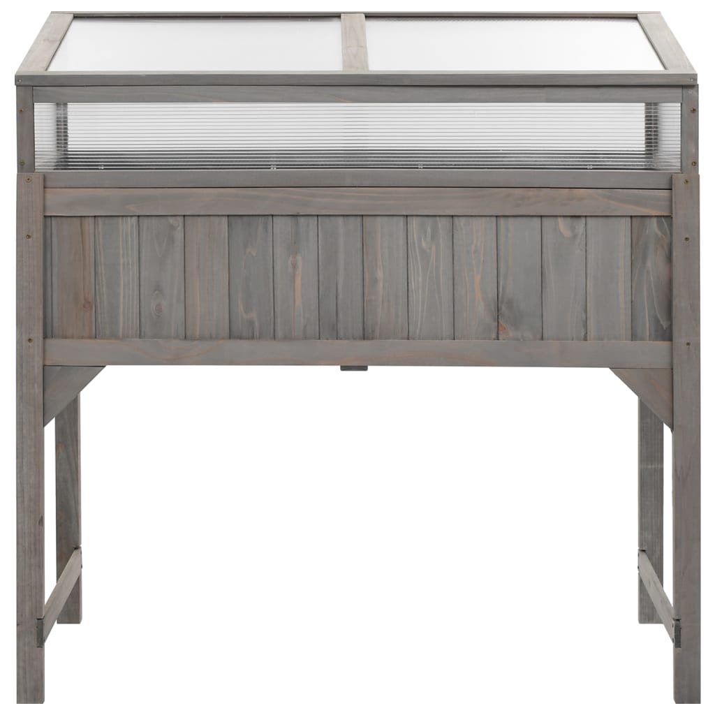 vidaXL Raised Bed | Grey | Solid fir wood | 110 x 54 x 120 cm | Raised Bed