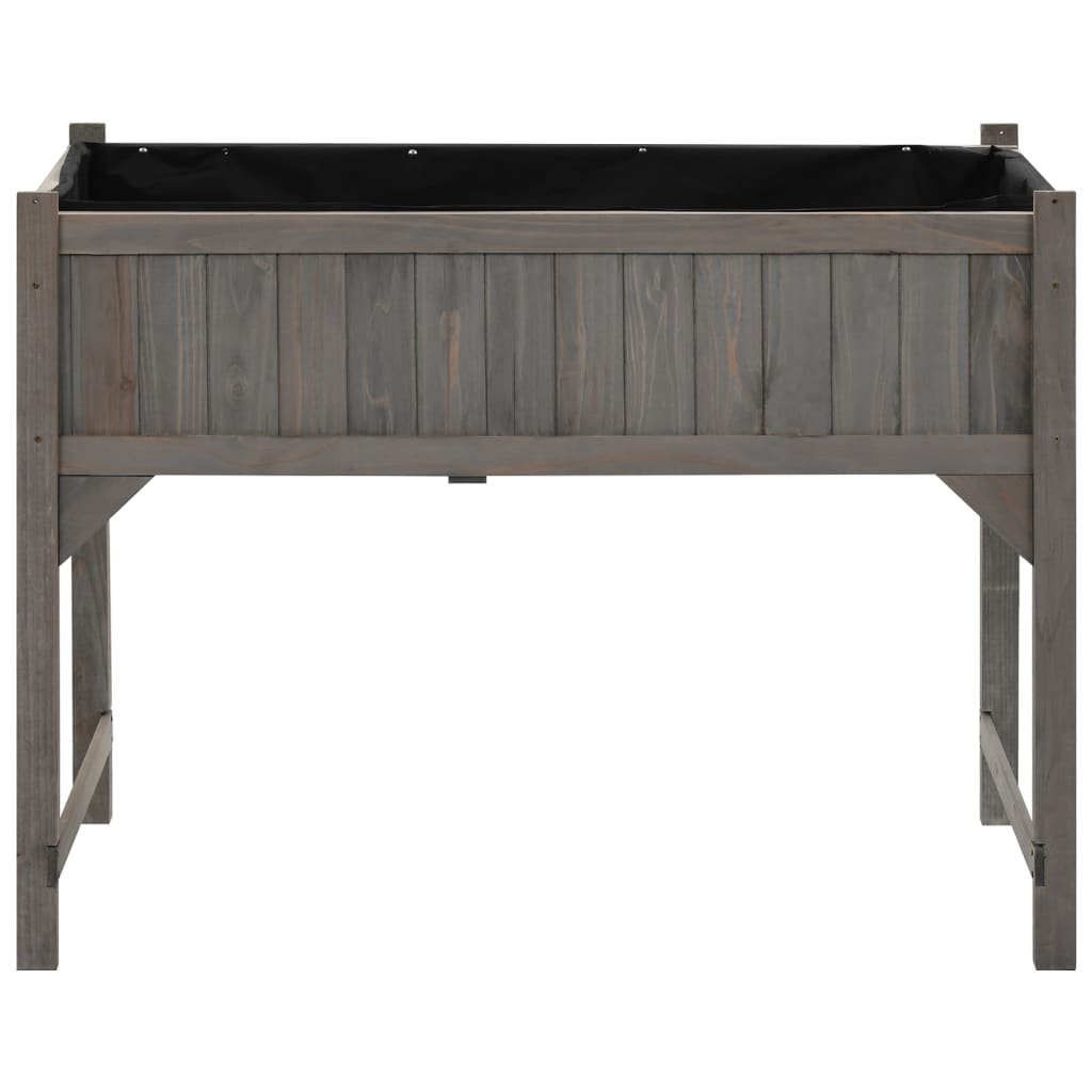 vidaXL Raised Bed | Grey | Solid fir wood | 110 x 54 x 120 cm | Raised Bed