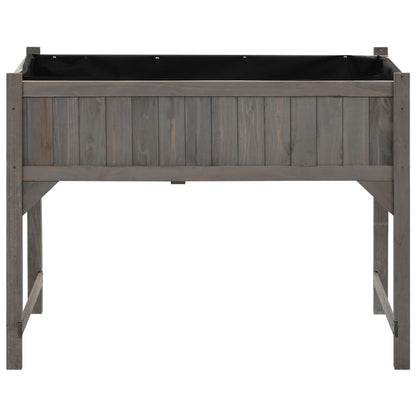 vidaXL Raised Bed | Grey | Solid fir wood | 110 x 54 x 120 cm | Raised Bed