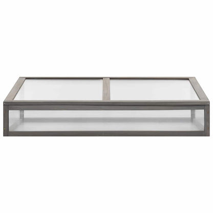 316472 vidaXL Raised Bed with Greenhouse 110x54x120 cm Solid Fir Wood