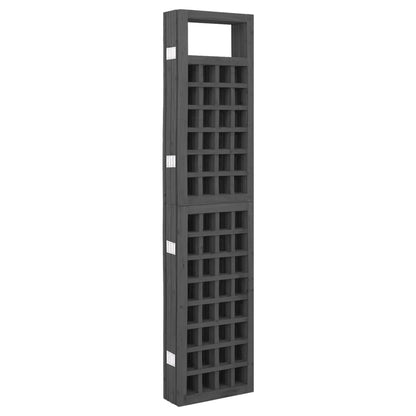 vidaXL 6-Panel Room Divider/Trellis Solid Fir Wood Black 242.5x180 cm