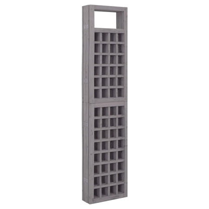 vidaXL 6-Panel Room Divider/Trellis Solid Fir Wood Grey 242.5x180 cm