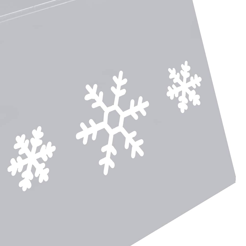 331305 vidaXL Christmas Tree Skirt Silver and White Ø68x25 cm