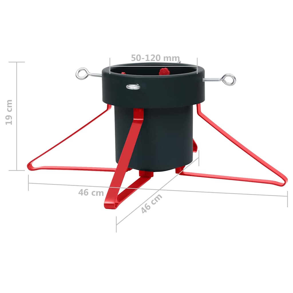 331310 vidaXL Christmas Tree Stand Green and Red 46x46x19 cm