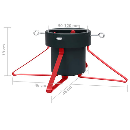 331310 vidaXL Christmas Tree Stand Green and Red 46x46x19 cm