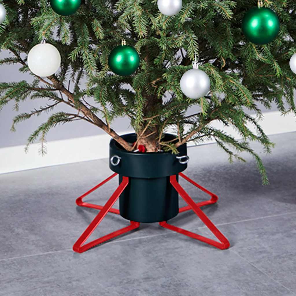 331310 vidaXL Christmas Tree Stand Green and Red 46x46x19 cm