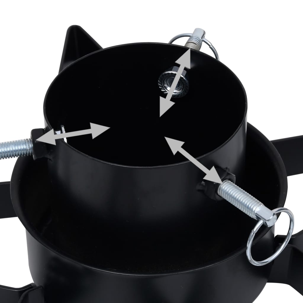 vidaXL Christmas Tree Stand Black 47x47x13.5 cm