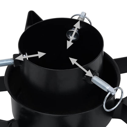 vidaXL Christmas Tree Stand | Black | Metal | Medium | Christmas Tree Stand