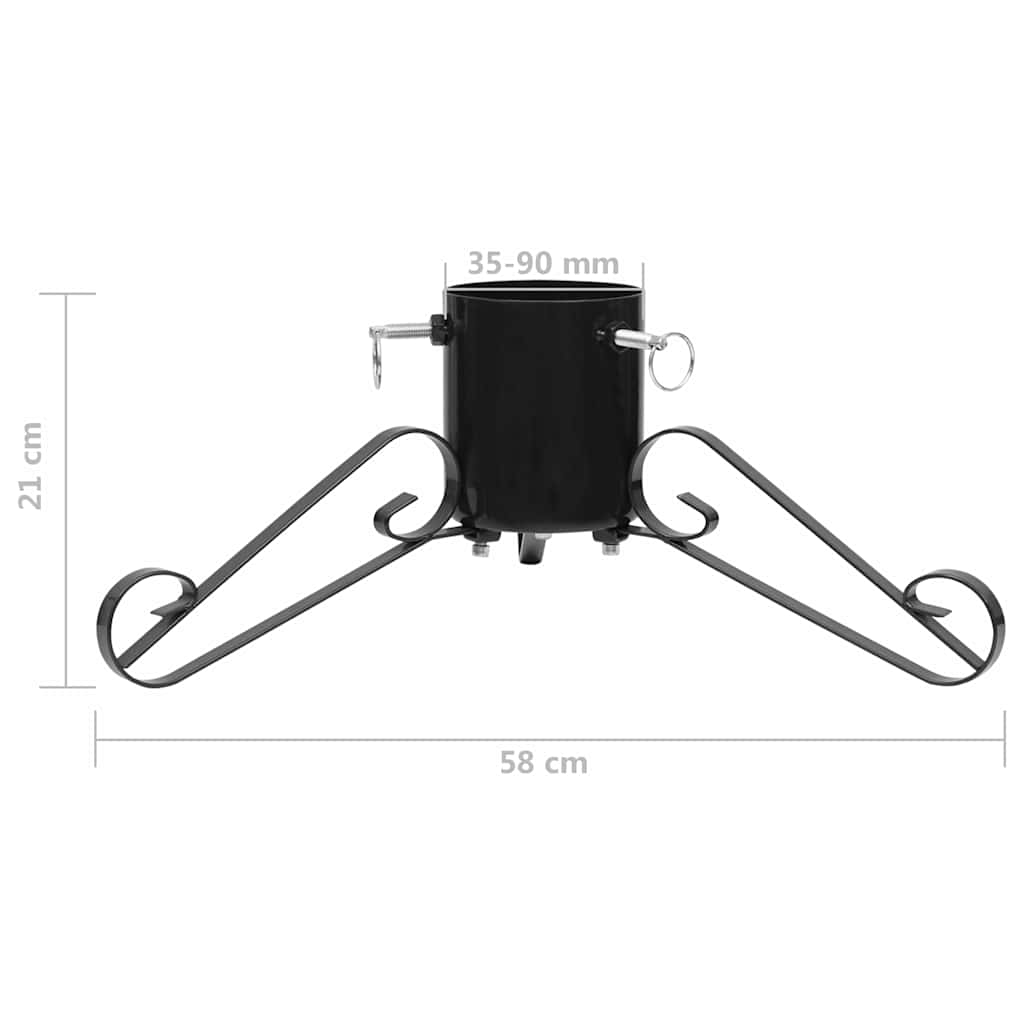 331319 vidaXL Christmas Tree Stand Black 58x58x21 cm