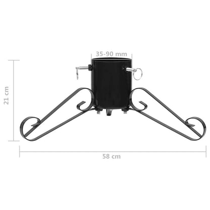 331319 vidaXL Christmas Tree Stand Black 58x58x21 cm