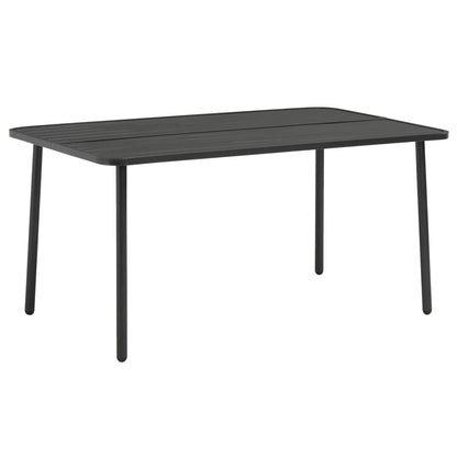 vidaXL 5 Piece Garden Dining Set Steel Dark Grey