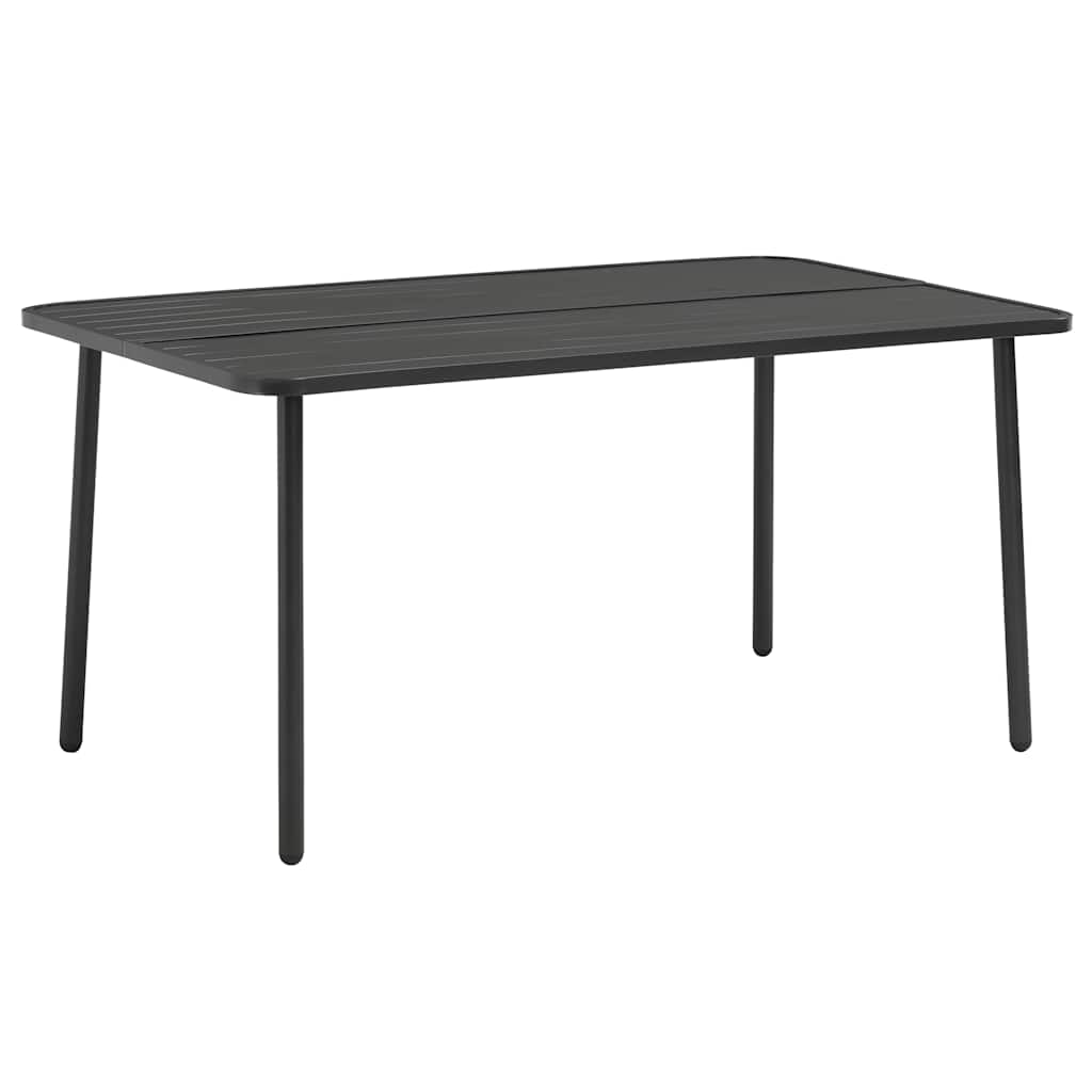 vidaXL 5 Piece Garden Dining Set Steel Dark Grey