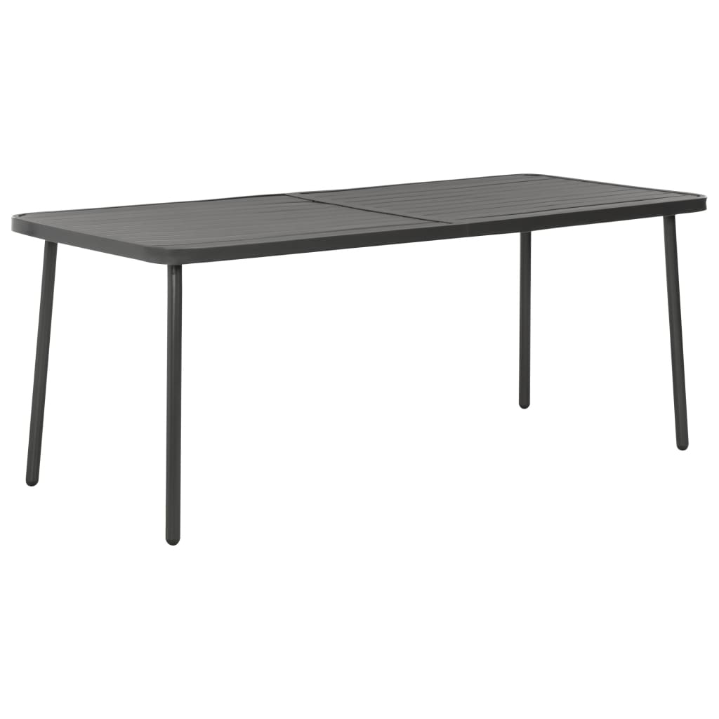 vidaXL Dining Set | Dark grey | Steel with e-coated and powder-coated finish