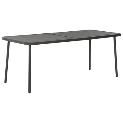 vidaXL Dining Set | Dark grey | Steel with e-coated and powder-coated finish