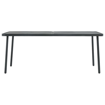 vidaXL Dining Set | Dark grey | Steel with e-coated and powder-coated finish