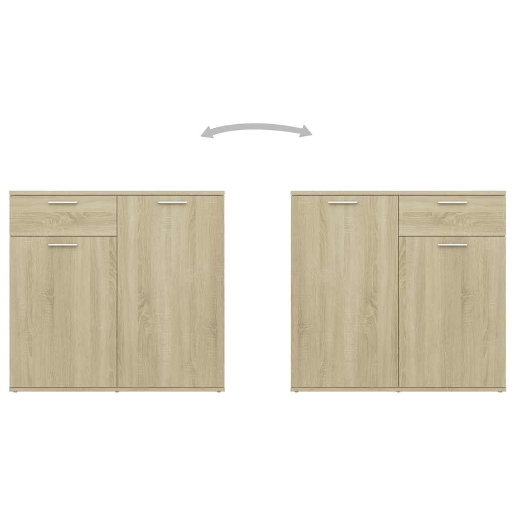vidaXL Sideboard Sonoma Oak 160x36x75 cm Engineered Wood