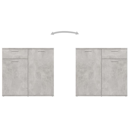 vidaXL Sideboard Concrete Grey 160x36x75 cm Engineered Wood