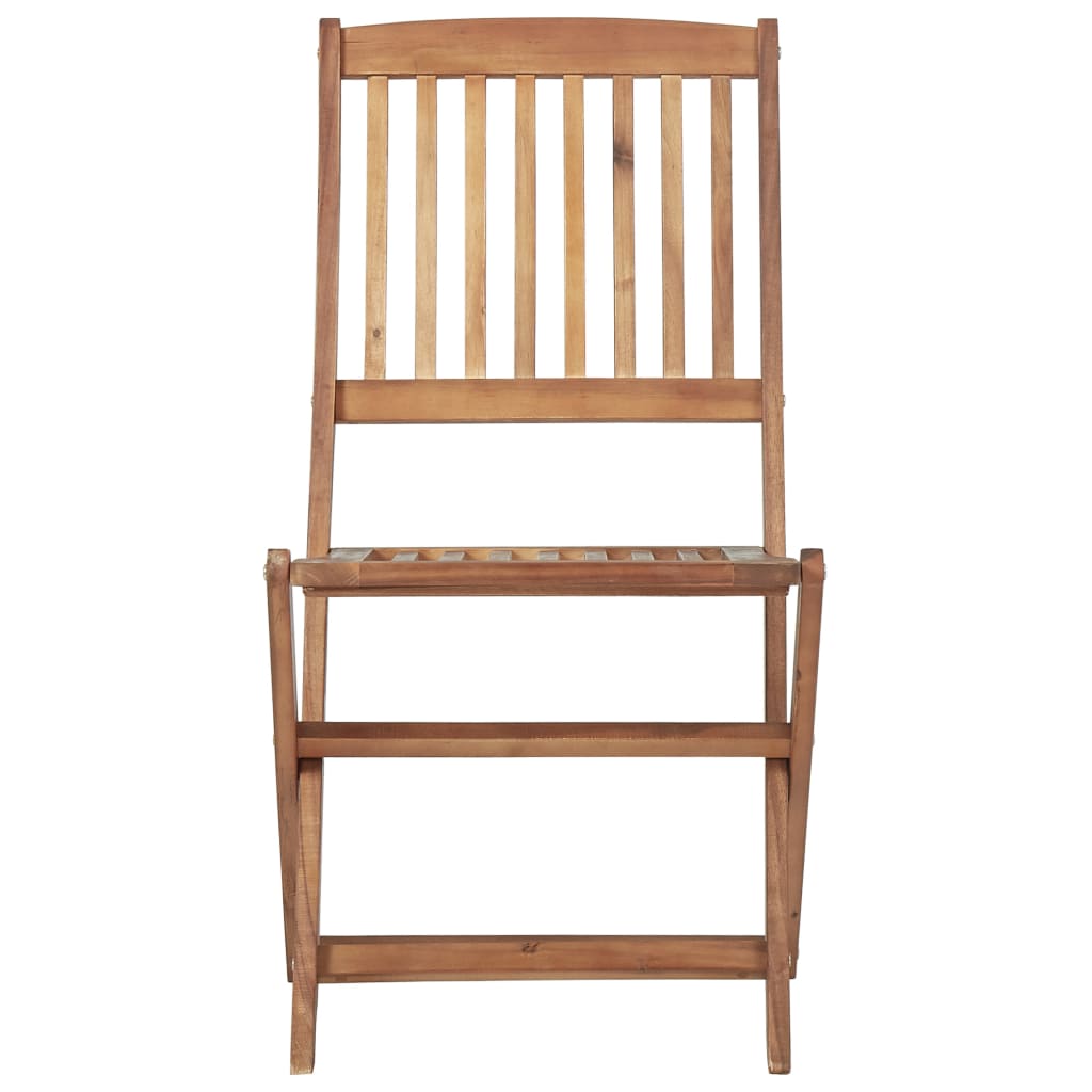 vidaXL Folding Outdoor Chair | Set of 6 | Natural Wood | Solid Acacia Wood