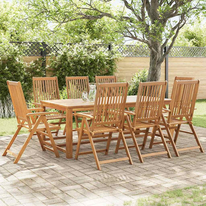 vidaXL Garden Chair | Set of 8 | Natural Wood | Solid Acacia Wood | Standard