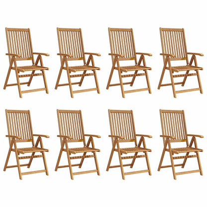 vidaXL Garden Chair | Set of 8 | Natural Wood | Solid Acacia Wood | Standard
