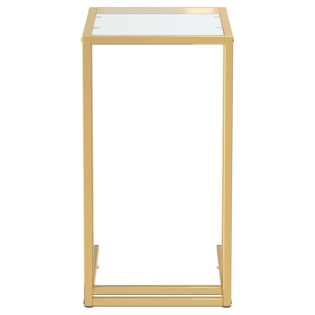 331645 vidaXL Computer Side Table Transparent 50x35x65 cm Tempered Glass