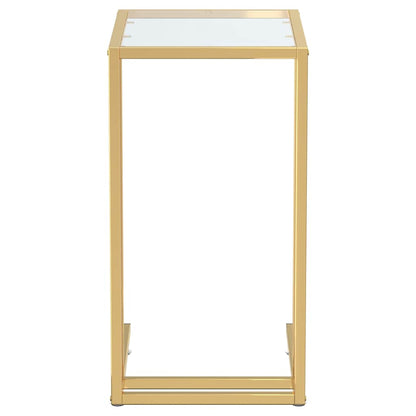 331645 vidaXL Computer Side Table Transparent 50x35x65 cm Tempered Glass