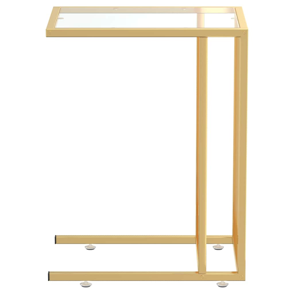 331645 vidaXL Computer Side Table Transparent 50x35x65 cm Tempered Glass