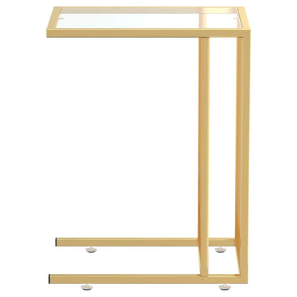 331645 vidaXL Computer Side Table Transparent 50x35x65 cm Tempered Glass