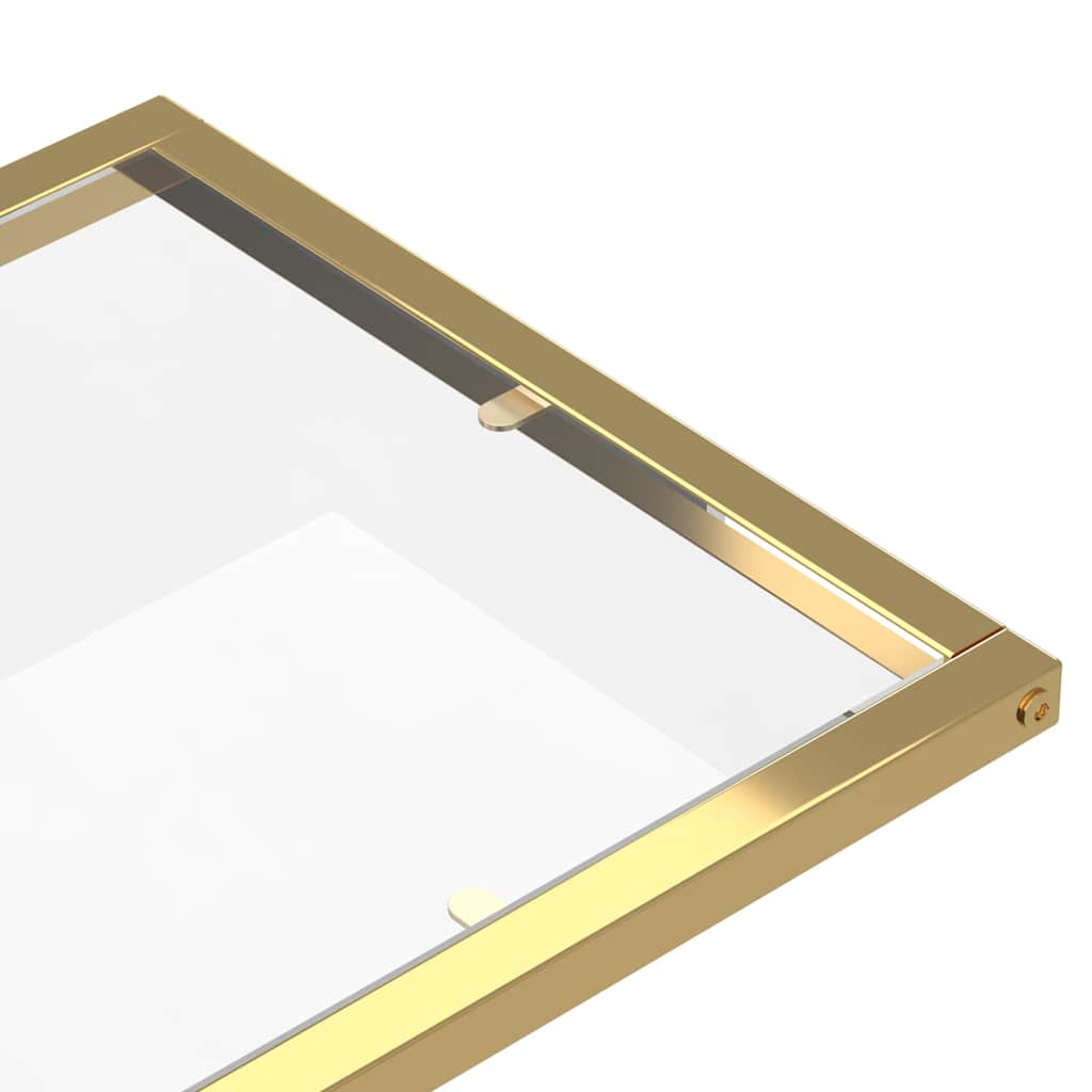 331645 vidaXL Computer Side Table Transparent 50x35x65 cm Tempered Glass