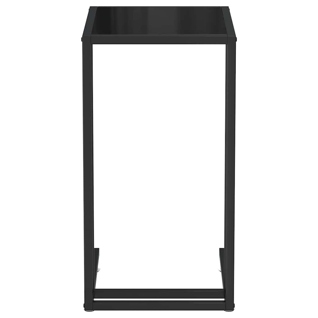 vidaXL Computer Side Table Black 50x35x65 cm Tempered Glass