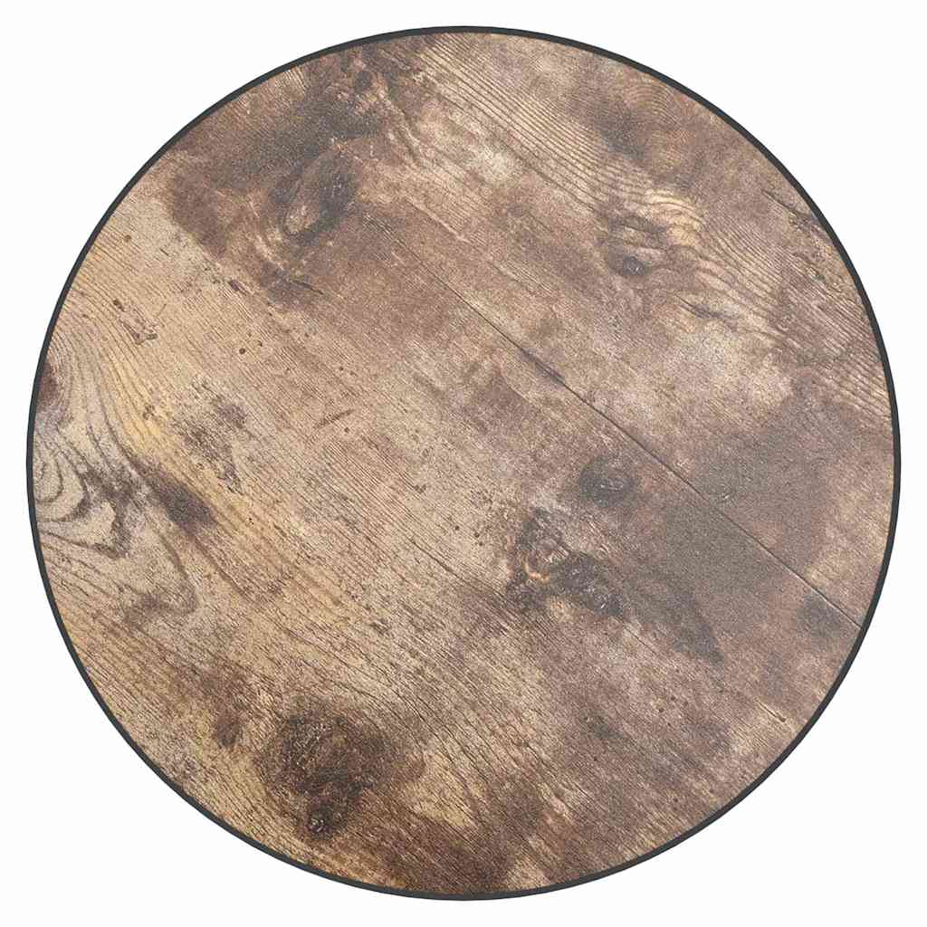 331665 vidaXL Tea Table Black and Yellow Ø35 cm MDF