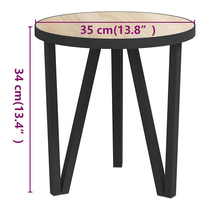331666 vidaXL Tea Table Sonoma Oak Ø35 cm MDF