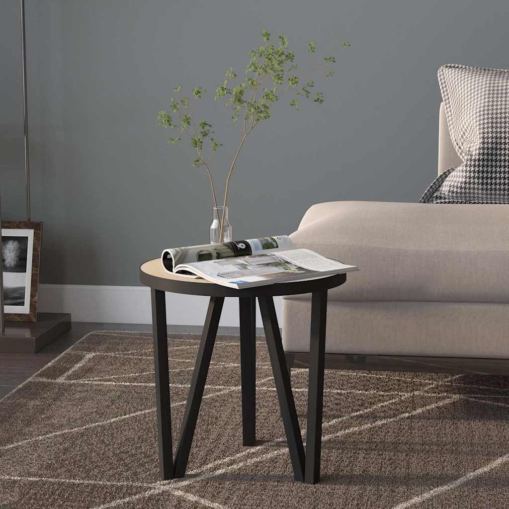 331666 vidaXL Tea Table Sonoma Oak Ø35 cm MDF