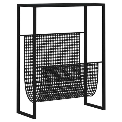 331668 vidaXL Magazine Rack Black 35x15x45 cm Steel