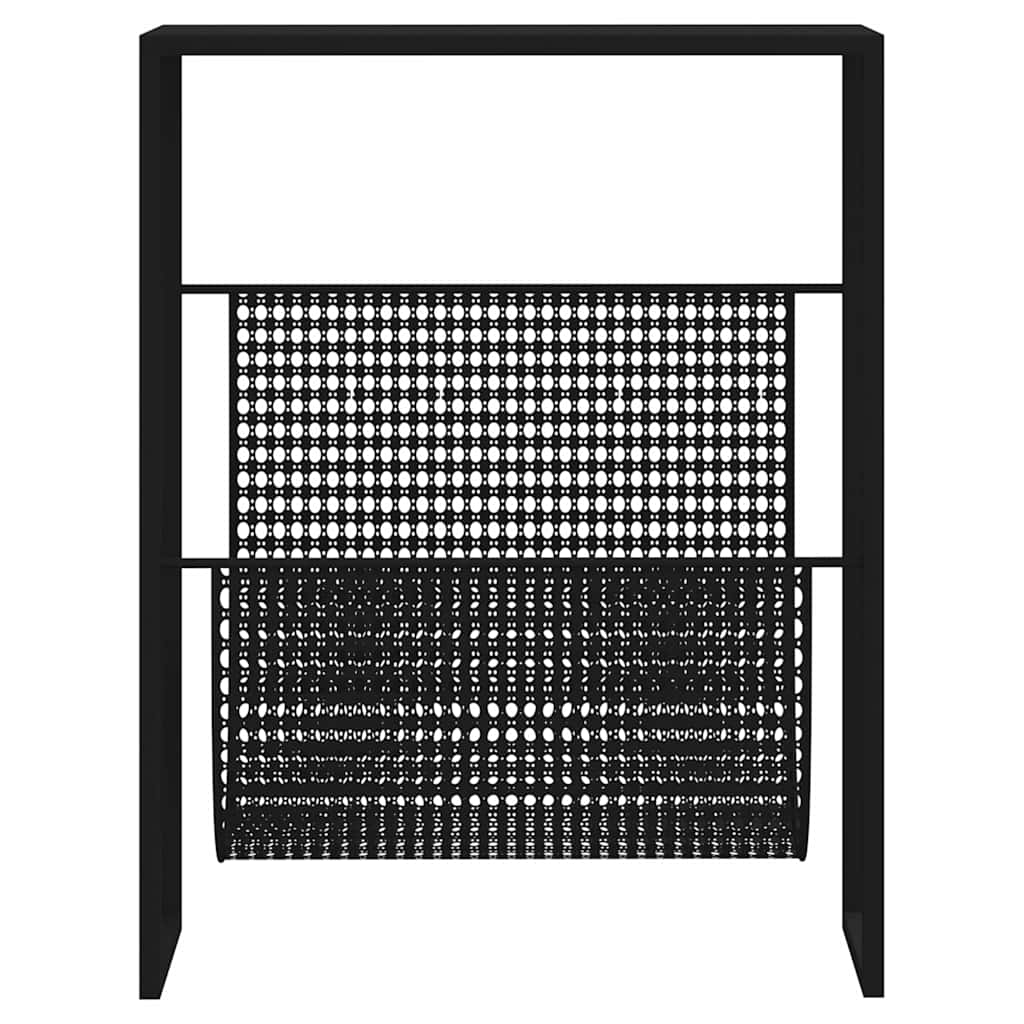 331668 vidaXL Magazine Rack Black 35x15x45 cm Steel