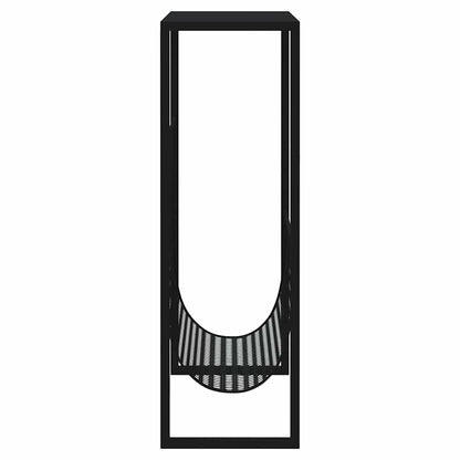 331668 vidaXL Magazine Rack Black 35x15x45 cm Steel