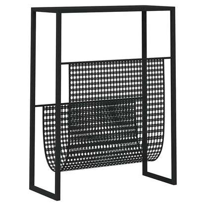 331668 vidaXL Magazine Rack Black 35x15x45 cm Steel