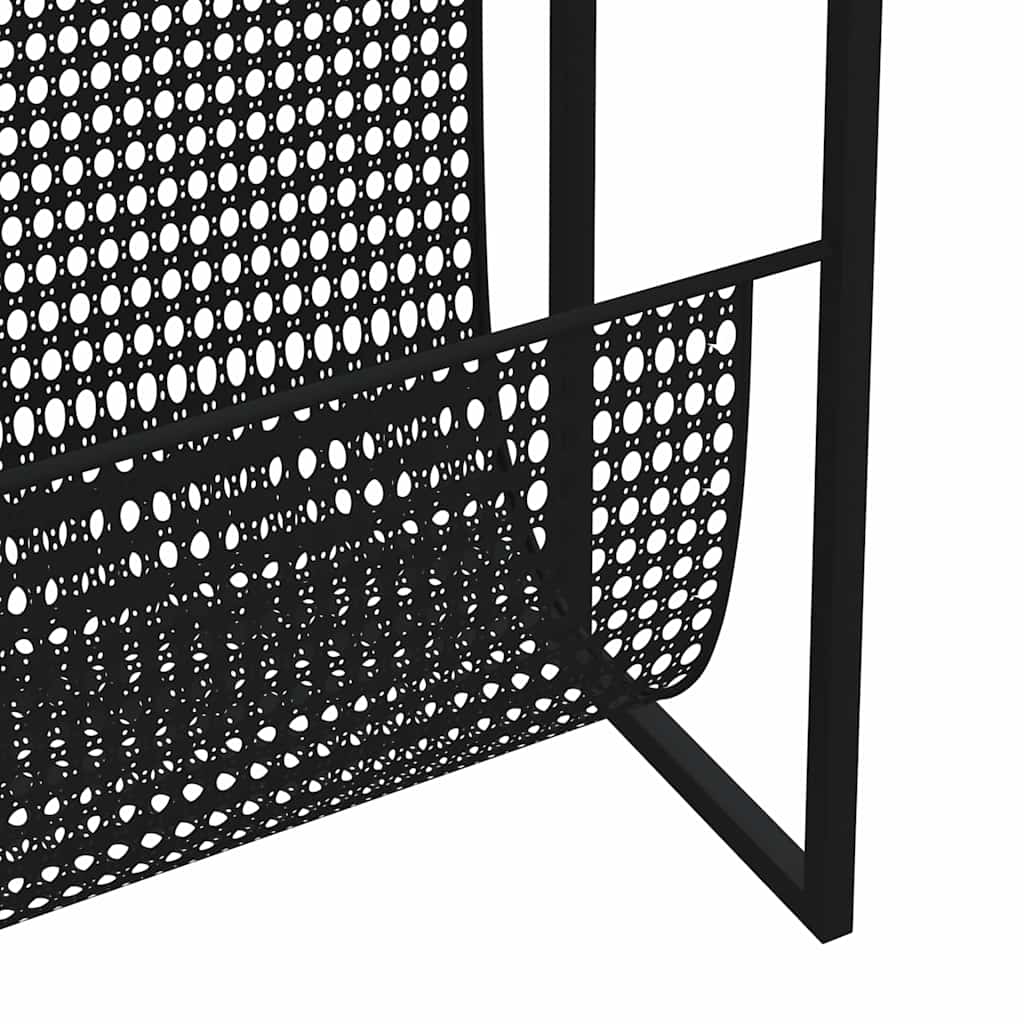 331668 vidaXL Magazine Rack Black 35x15x45 cm Steel
