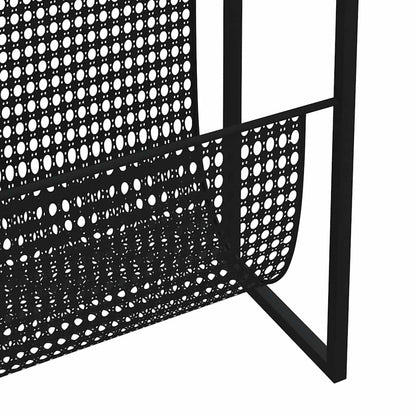 331668 vidaXL Magazine Rack Black 35x15x45 cm Steel