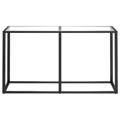 vidaXL Console Table Transparent 140x35x75.5cm Tempered Glass