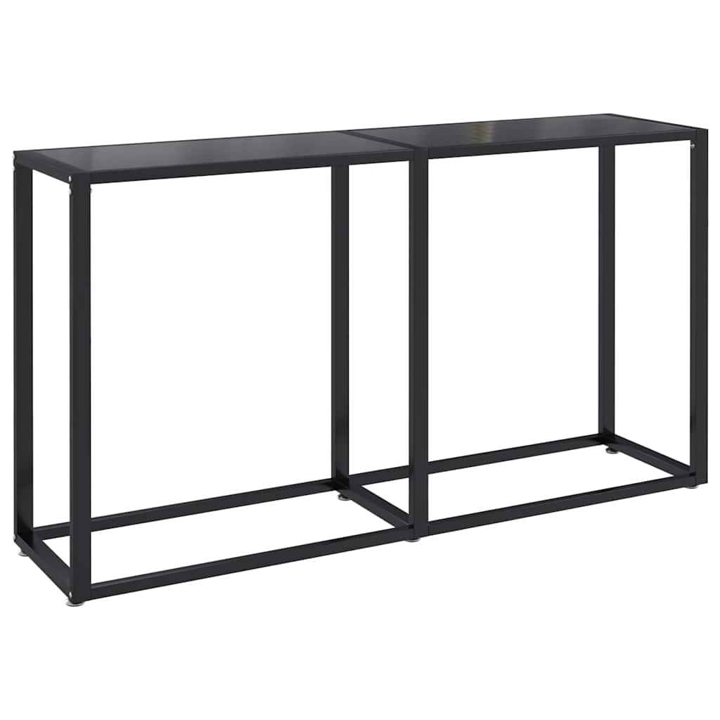 vidaXL Console Table | Black | Tempered glass, powder-coated steel